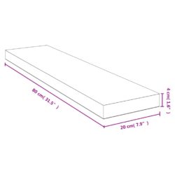 Vegghylle 80x20x4 cm bambus