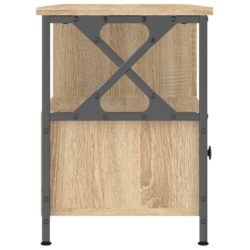 TV-benk sonoma eik 102x33x45 cm konstruert tre og jern