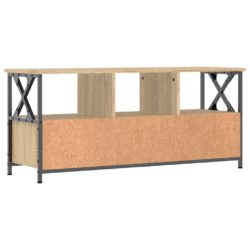 TV-benk sonoma eik 102x33x45 cm konstruert tre og jern