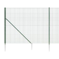 Nettinggjerde med stolpespyd grønn 1,4×25 m