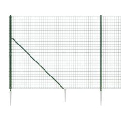 Nettinggjerde med stolpespyd grønn 1,6×25 m