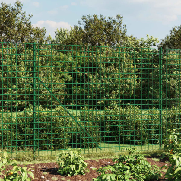 Nettinggjerde med stolpespyd grønn 1,8×10 m