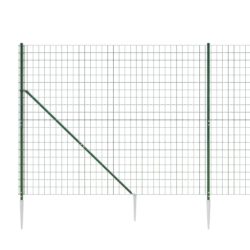 Nettinggjerde med stolpespyd grønn 2,2×25 m