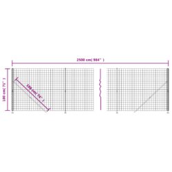 Nettinggjerde med flens grønn 1,8×25 m