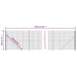 Nettinggjerde med flens grønn 2×25 m