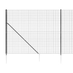 Nettinggjerde med stolpespyd 1,6×10 m antrasitt