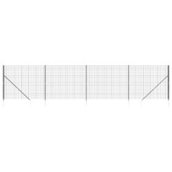 Nettinggjerde med stolpespyd 1,6×10 m antrasitt