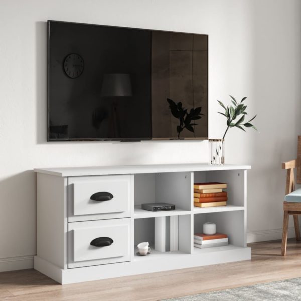 TV-benk svart 102×35,5×47,5 cm konstruert tre