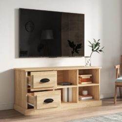 TV-benk sonoma eik 102×35,5×47,5 cm konstruert tre