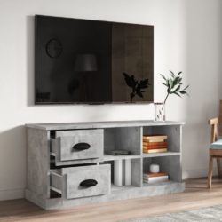 TV-benk betonggrå 102×35,5×47,5 cm konstruert tre