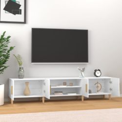 TV-benk hvit 180×31,5×40 cm konstruert tre