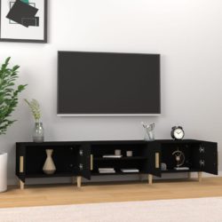 TV-benk svart 180×31,5×40 cm konstruert tre