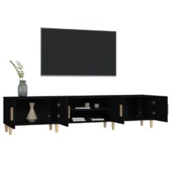 TV-benk svart 180×31,5×40 cm konstruert tre