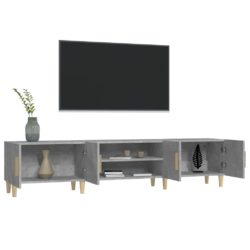 TV-benk betonggrå 180×31,5×40 cm konstruert tre