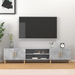 TV-benk betonggrå 180×31,5×40 cm konstruert tre