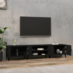 TV-benk svart 180×31,5×40 cm konstruert tre