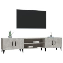 TV-benk betonggrå 180×31,5×40 cm konstruert tre