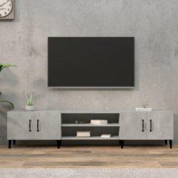 TV-benk betonggrå 180×31,5×40 cm konstruert tre