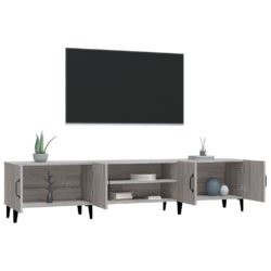 TV-benk grå sonoma 180×31,5×40 cm konstruert tre