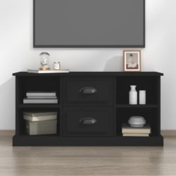 TV-benk svart 99,5×35,5×48 cm konstruert tre