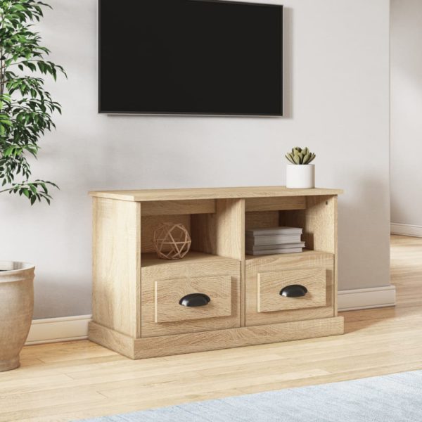 TV-benk sonoma eik 80x35x50 cm konstruert tre