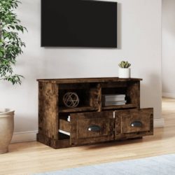 TV-benk røkt eik 80x35x50 cm konstruert tre