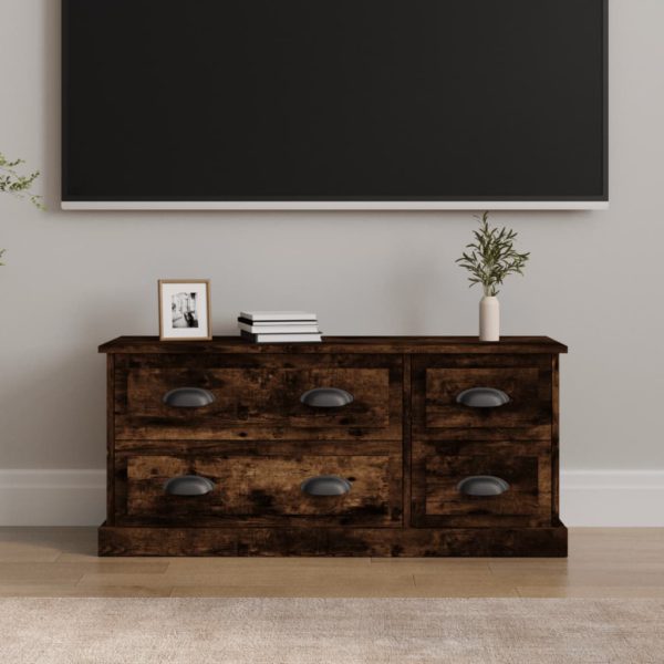 TV-benk røkt eik 100×35,5×45 cm konstruert tre