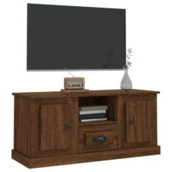 TV-benk brun eik 100×35,5×45 cm konstruert tre