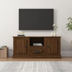 TV-benk brun eik 100×35,5×45 cm konstruert tre