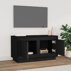 TV-benk svart 80x35x45 cm konstruert tre