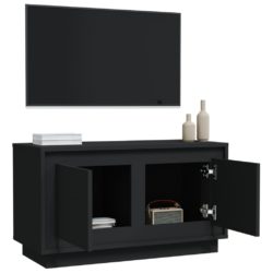 TV-benk svart 80x35x45 cm konstruert tre