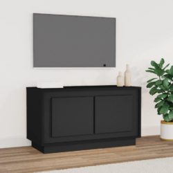 TV-benk svart 80x35x45 cm konstruert tre