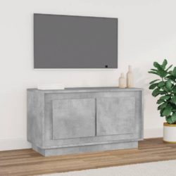 TV-benk betonggrå 80x35x45 cm konstruert tre