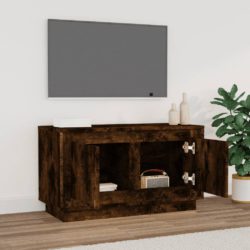 TV-benk røkt eik 80x35x45 cm konstruert tre