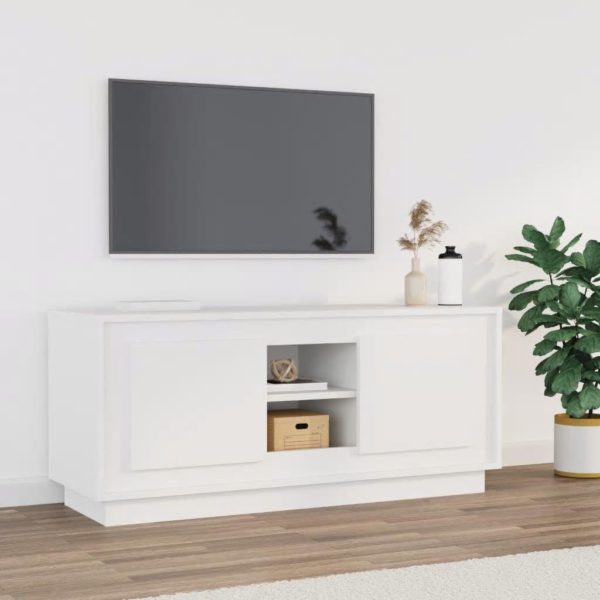 TV-benk svart 102x35x45 cm konstruert tre