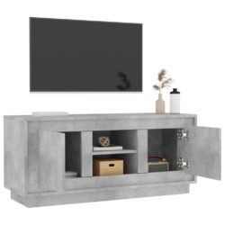 TV-benk betonggrå 102x35x45 cm konstruert tre