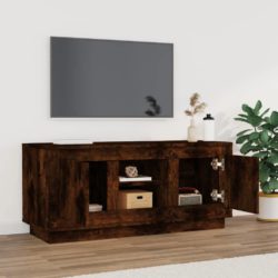 TV-benk røkt eik 102x35x45 cm konstruert tre