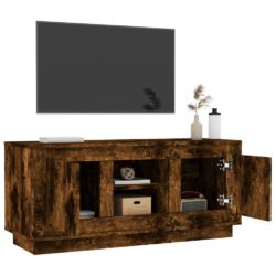 TV-benk røkt eik 102x35x45 cm konstruert tre