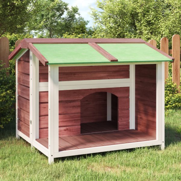 Hundekennel mocca 96x87x80,5 cm heltre furu