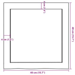 Vegghylle 40x40x(2-4) cm ubehandlet heltre eik