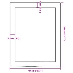 Vegghylle 40x50x(2-4) cm ubehandlet heltre eik