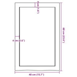 Vegghylle 40x60x(2-4) cm ubehandlet heltre eik