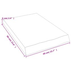 Vegghylle 40x60x(2-6) cm ubehandlet heltre eik