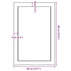 Vegghylle 40x60x(2-6) cm ubehandlet heltre eik