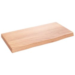 Vegghylle lysebrun 40x20x2 cm behandlet heltre eik