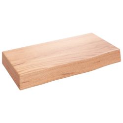 Vegghylle lysebrun 40x20x6 cm behandlet heltre eik