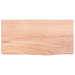 Vegghylle lysebrun 40x20x6 cm behandlet heltre eik