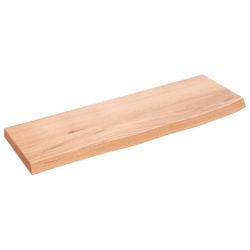 Vegghylle lysebrun 60x20x2 cm behandlet heltre eik