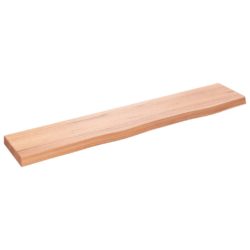 Vegghylle lysebrun 100x20x4 cm behandlet heltre eik