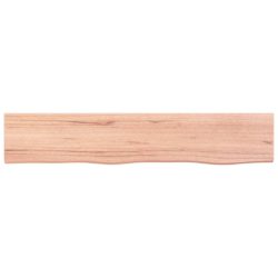 Vegghylle lysebrun 100x20x4 cm behandlet heltre eik